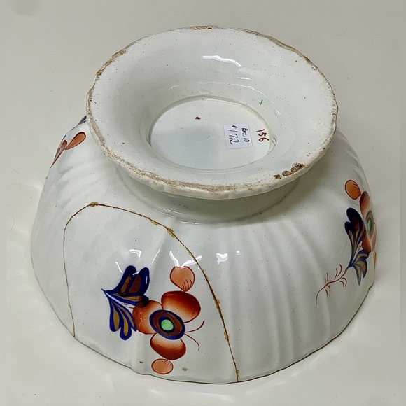 Early 19th Century Gaudy Welsh Oriental Hexagon Pattern Lustre Pedestal Bowl - Picture 7 of 16